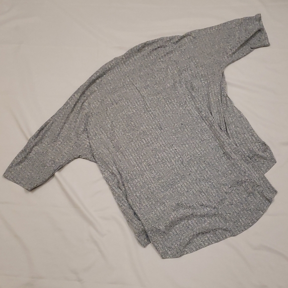 LuLaRoe Heathered Knit Cardigan Blue Grey Women's Large L - Picture 2 of 11